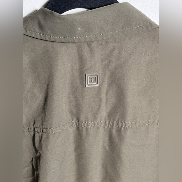 5.11 Tactical Men's Olive Green Button Down Shirt Large - Picture 7 of 12